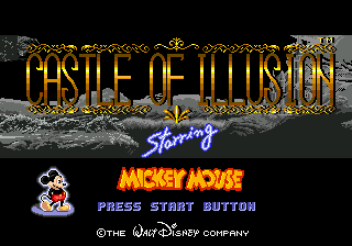 Castle of Illusion Starring Mickey Mouse (USA, Europe) Title Screen